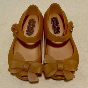 Mini Melissa Girls Baby/Toddler Size 5, light Pink, peep toe, MayJane Shoes.